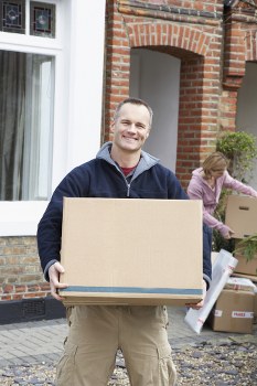Packing materials and moving boxes prepared for a Hammersmith home move