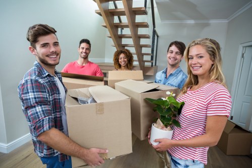Busy same day removals team working in Hammersmith