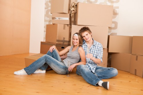 Customer booking a man with van moving service