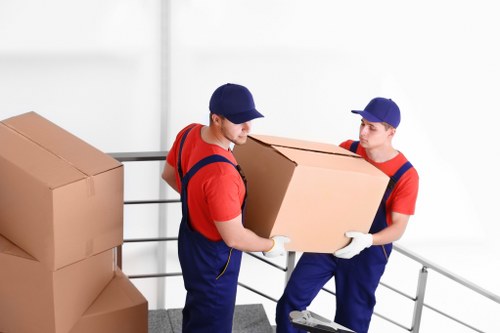 Removal company team preparing a local move in Hammersmith