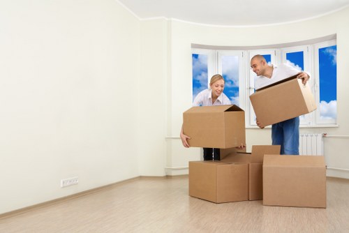 Professional movers handling a flat move in Hammersmith