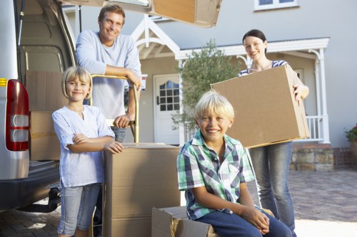 Hammersmith van service with loading and transport arrangements