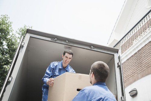 Removal vehicle parked for a Hammersmith commercial relocation